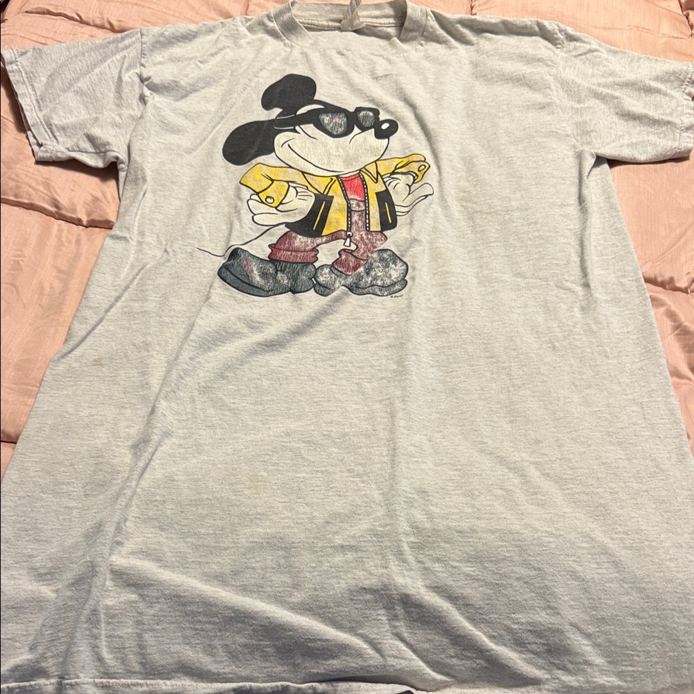 Vintage Disney Gray Tee Dress with Mickey Graphic one size